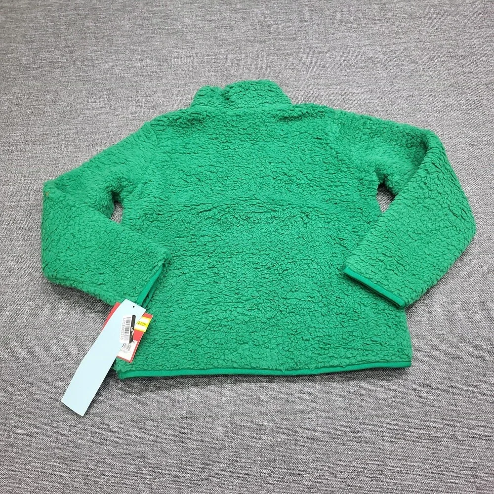 Kids Half Zip Up Pajama Pullover Sweatshirt - Wondershop Green Size Medium 8